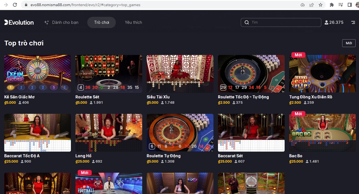 Evolution Casino Tại LIXI88