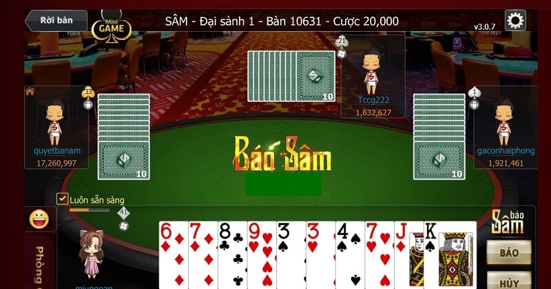Chú ý đánh sâm đúng luật để dễ chiến thắng